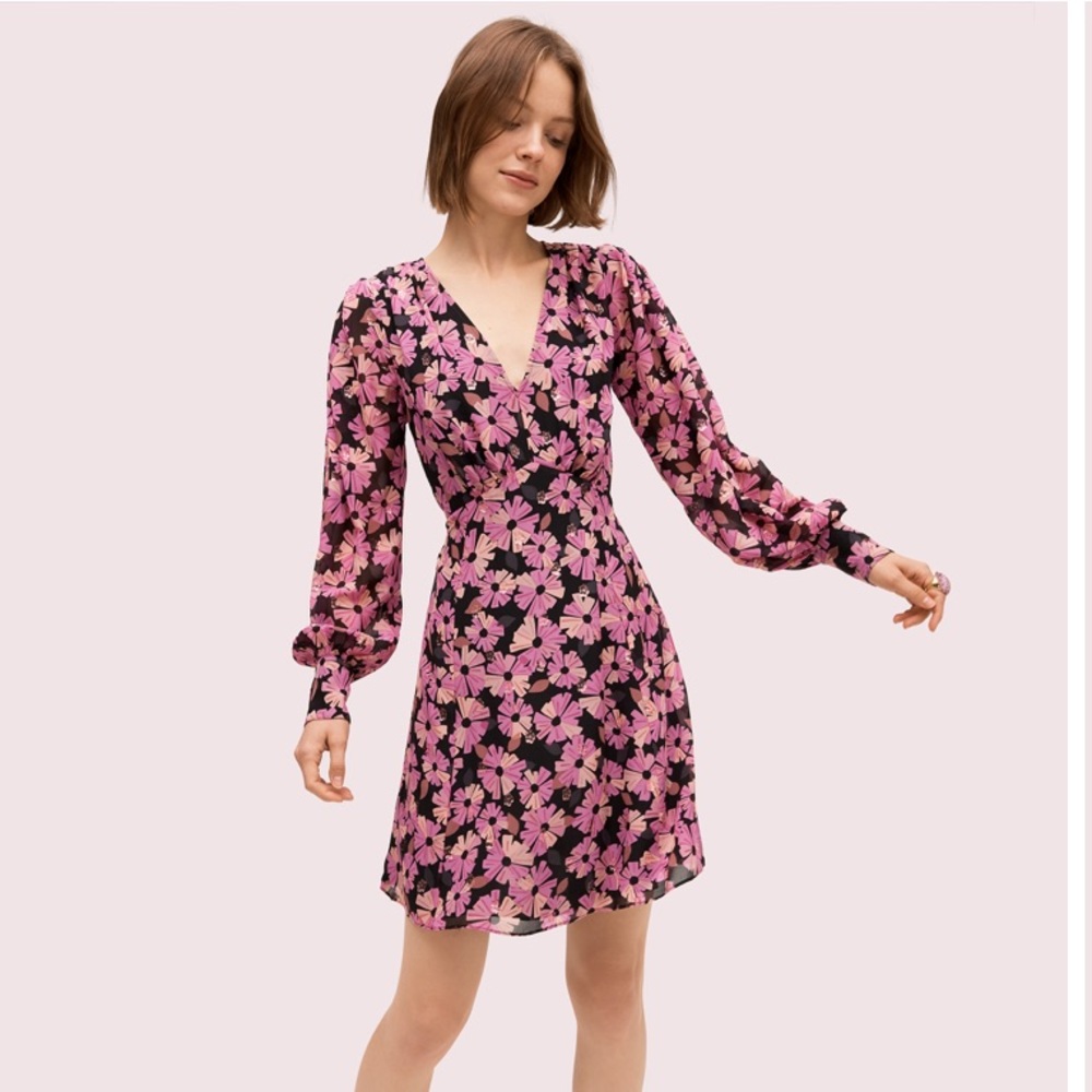 NWT kate spade floral chiffon dress